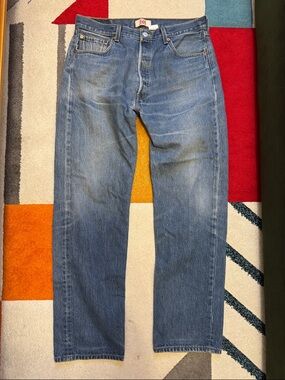Vintage Levi’s 501 Classic Blue Men's Straight-Leg Jeans